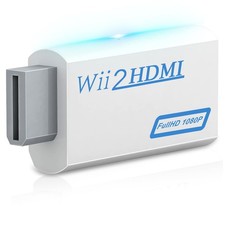 Herfair Wii to HDMI Adapter, 1080P Adapter-White, White