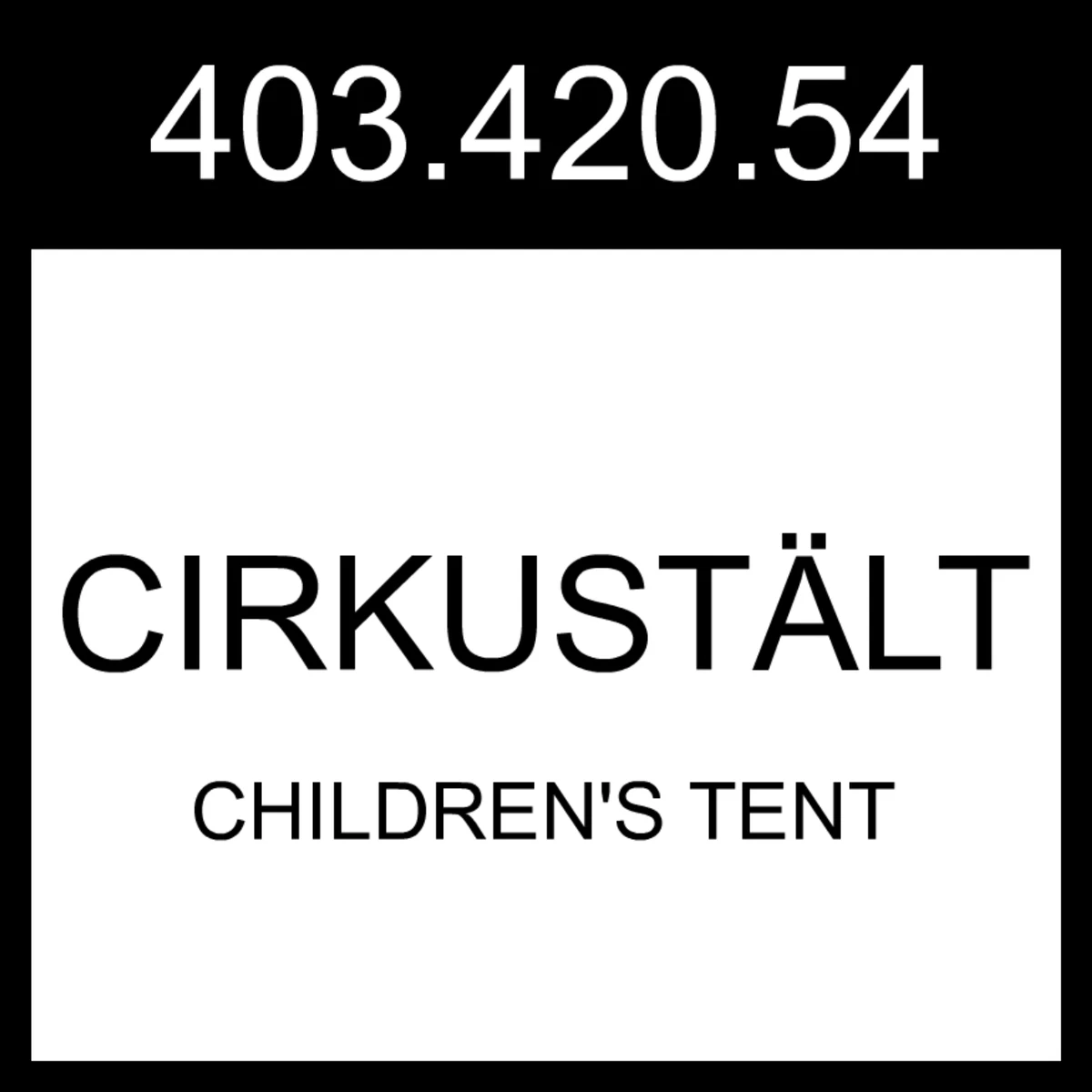Cirkustält hotsell children's tent