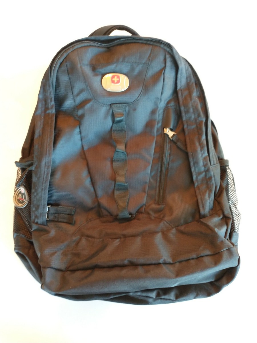 Swiss Alps SwissAlps Backpack Bag School Laptop Hiking Black Water Bottle  Holder