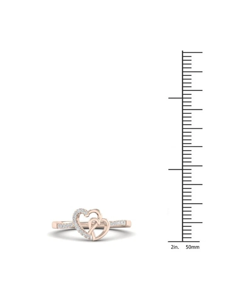 10k Rose Gold Ring Heart Any Size - Image 3 of 4