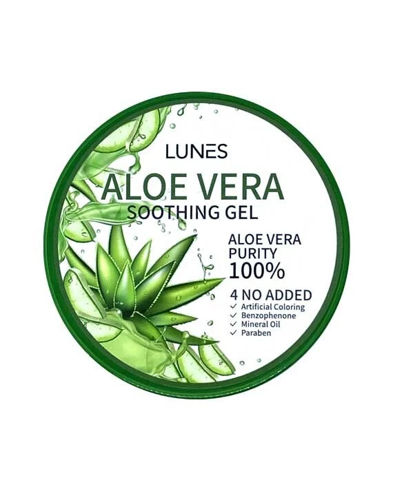 Gel calmante de aloe vera 100 % puro hidratante para rostro y cuerpo 10,58 oz / 300 ml Foto 2 de 4