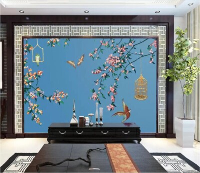 3D Branch Bird ZHUA8290 Wallpaper Wall Murals Removable Self-adhesive Ann 24