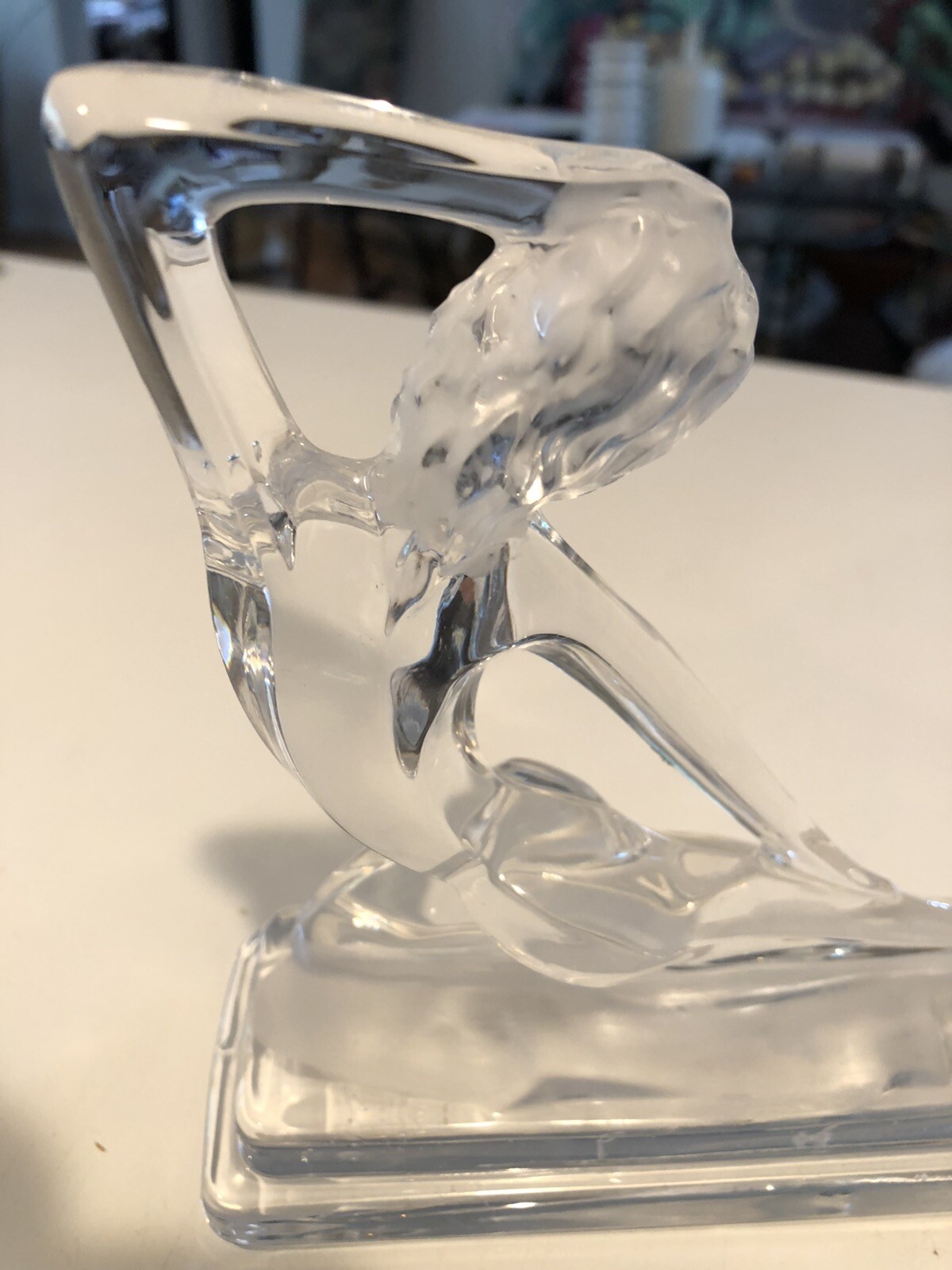 Kristalcolor Italy Glass Figurine/Paperweight Female Nude Signed: Sussmuth