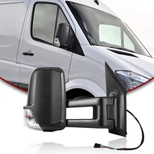 For 07-18 Sprinter Long Arm Door Mirror with Power Heated Signal Passenger Side