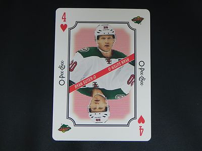 2016-17 O-Pee-Chee OPC Playing Cards 4 Four Hearts Ryan Suter Minnesota Wild