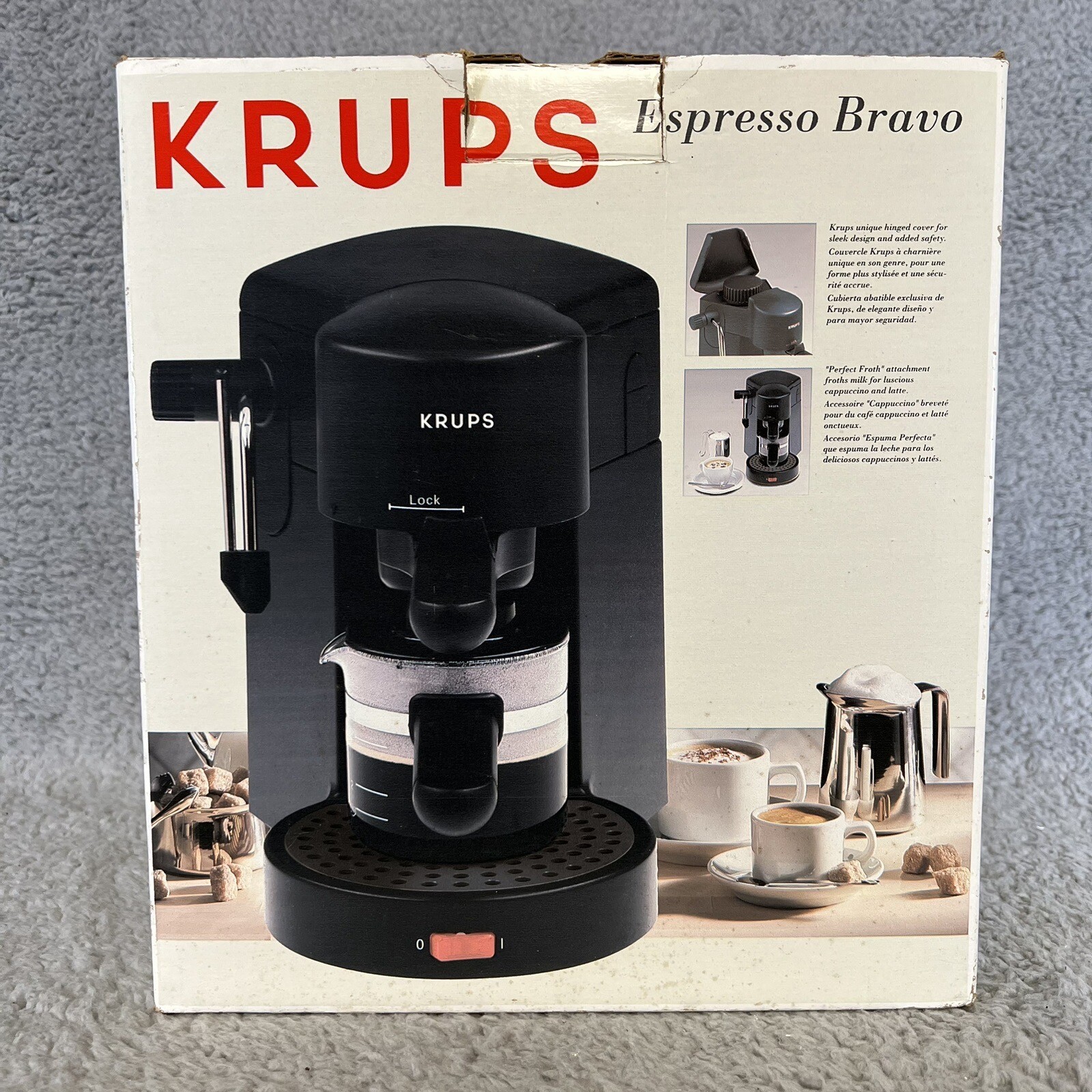 Krups Espresso Bravo Cappuccino Latte Maker Machine Black Model 871