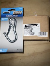 Utility Snap Hook 3/8 inch 500lbs Secure Line Marine Zinc-Plated Set Box Of 6