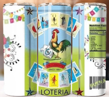 Loteria El Gallo Tumbler 20oz Cup Mug Stainless