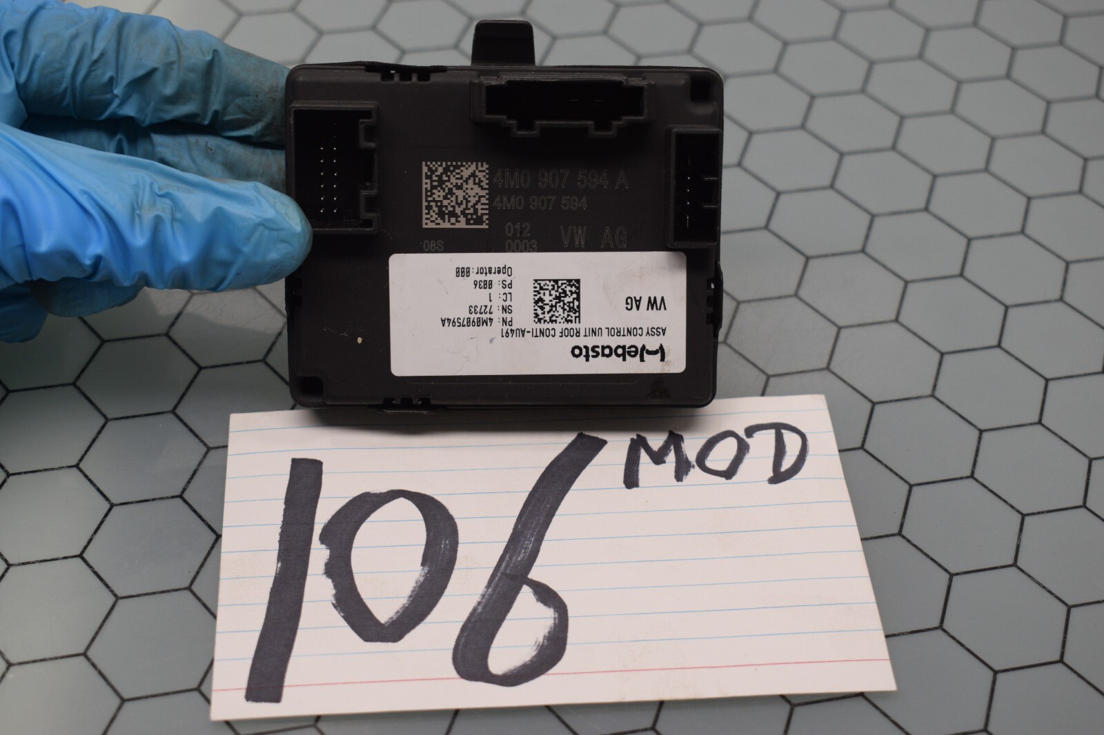 17 18 19 20 Audi A4 Sun Roof Control Module used #106#MOD