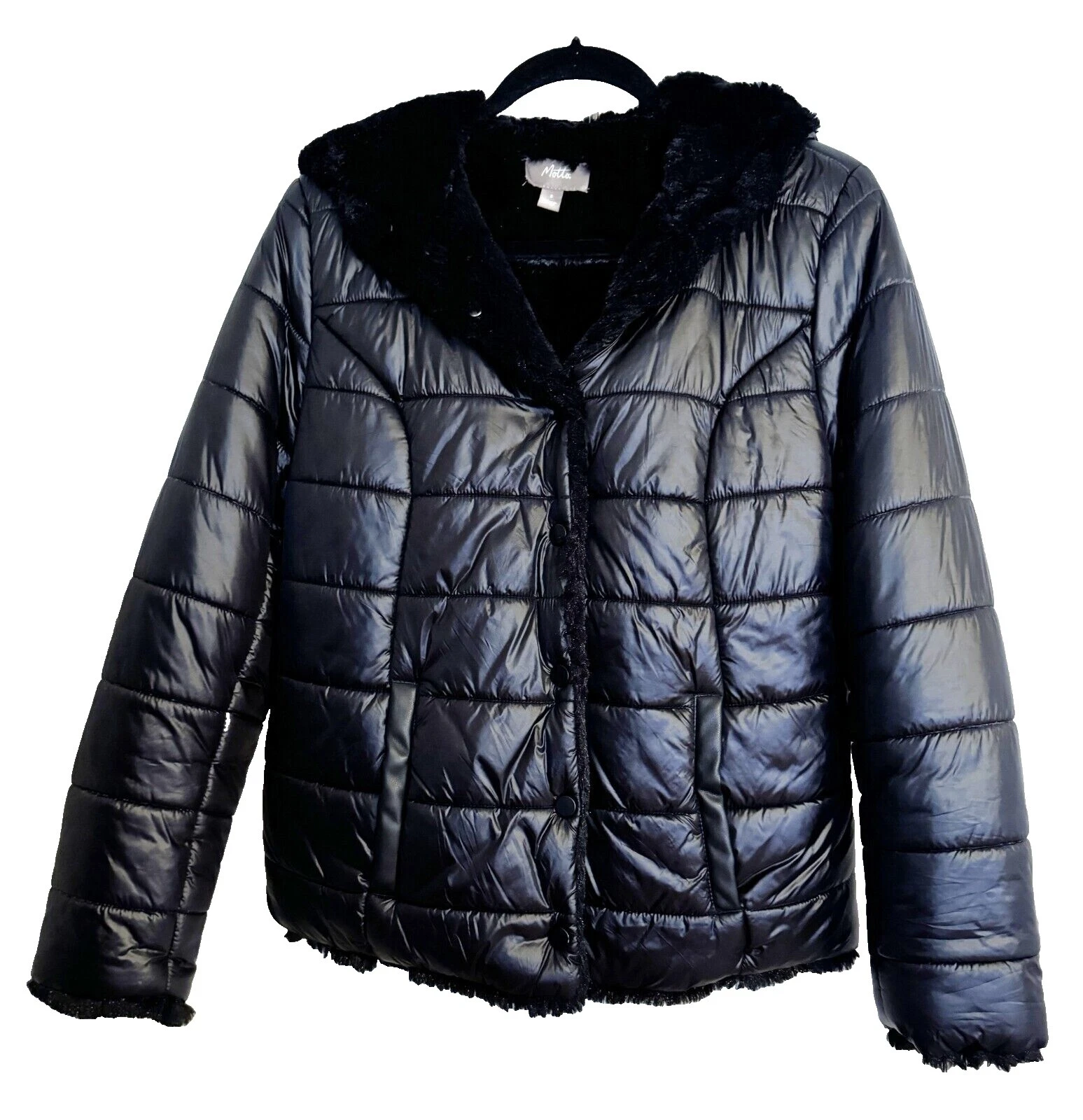 Motto Negro abrigos, chaquetas y chalecos Casual para Mujeres