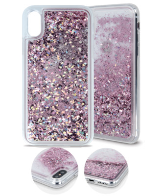 IPHONE 11 PRO MAX (6.5)  LIQUID SPARKLE Glänzend Flüssig Tasche Case Hülle Lila