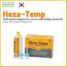 SpiDent Hexa-Temp Bisacrylic Self Curing Temporary C & B Resin 1:1 Dispensers
