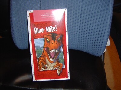 Valentine Dino-Mite! 27 Card Pack 3-D Dino In 6 Different Designs Paper Mag NEW