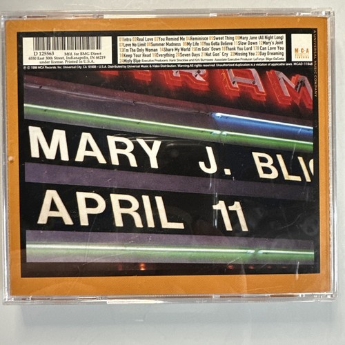 Mary J Blige The Tour CD Record Club Version - Zdjęcie 2 z 2