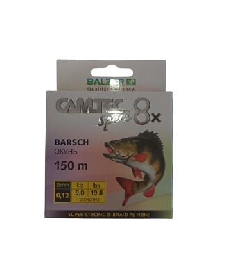 Balzer Camtec Speci 8x 8fach geflochtene Schnur Barsch 150m orange 0