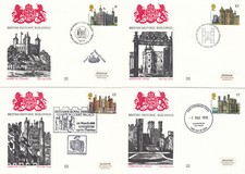 (120891) Historic Royal Palace Posted Tower / Hampton Benham Woodcut FDC x4 1978