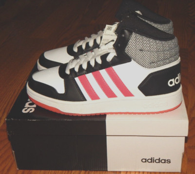 NEW! IN BOX! ADIDAS MISSES HOOPS 2.0 -WHITE REAL PINK-DB1949 BASKETBALL- SZ 6