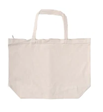 20 Wholesale 24"x17"x7"  Zippered Natural Cotton Twill Tote Bags - Free Shipping