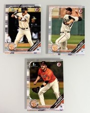2019 Bowman Draft Giants 3 Baseball Card Lot Tyler Fitzgerald Sean Hjelle Wyatt