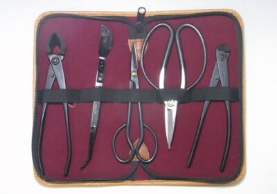 Kaneshin Bonsai Tools Set 5-Piece For Small To Medium Bonsai No