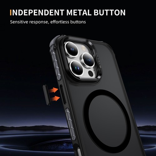 For iPhone 16 15 Pro Max 14 13 12 Magnetic Non-Slip Rugged Case+Cam Bracket - Picture 9 of 20