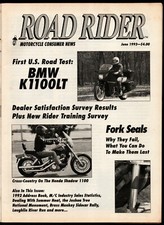 JUNE 1992 MOTORCYCLE CONSUMER NEWS MAGAZINE, BMW K1100LT, HONDA SHADOW 1100
