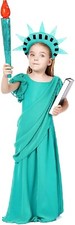 Disfraces de Halloween de Quenny, Estatua de la Libertad Americana para niños Juegos con disfraces 13693