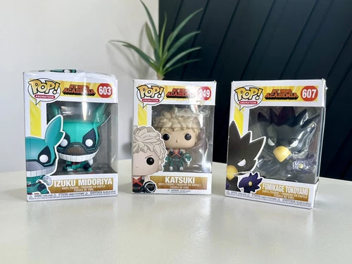 Funko Pop My Hero Academia lot of 3: Katsuki 249, Izuku 603, Fumikage 607