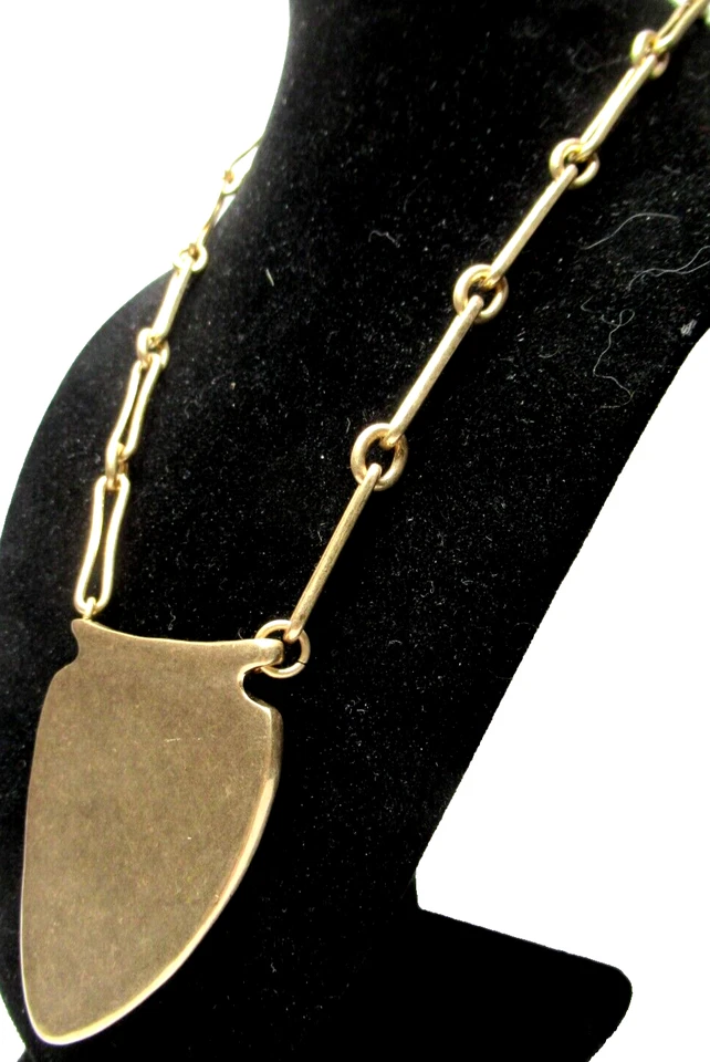 Collar modernista placa de oro Robert Lee Morris ¡NUEVO CON ETIQUETAS! Foto 4 de 4