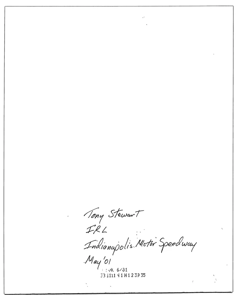 Tony Stewart Up Close In The Pits Indy 2001 IRL AP Photo 8X10 Ganassi Racing - Image 3 of 3