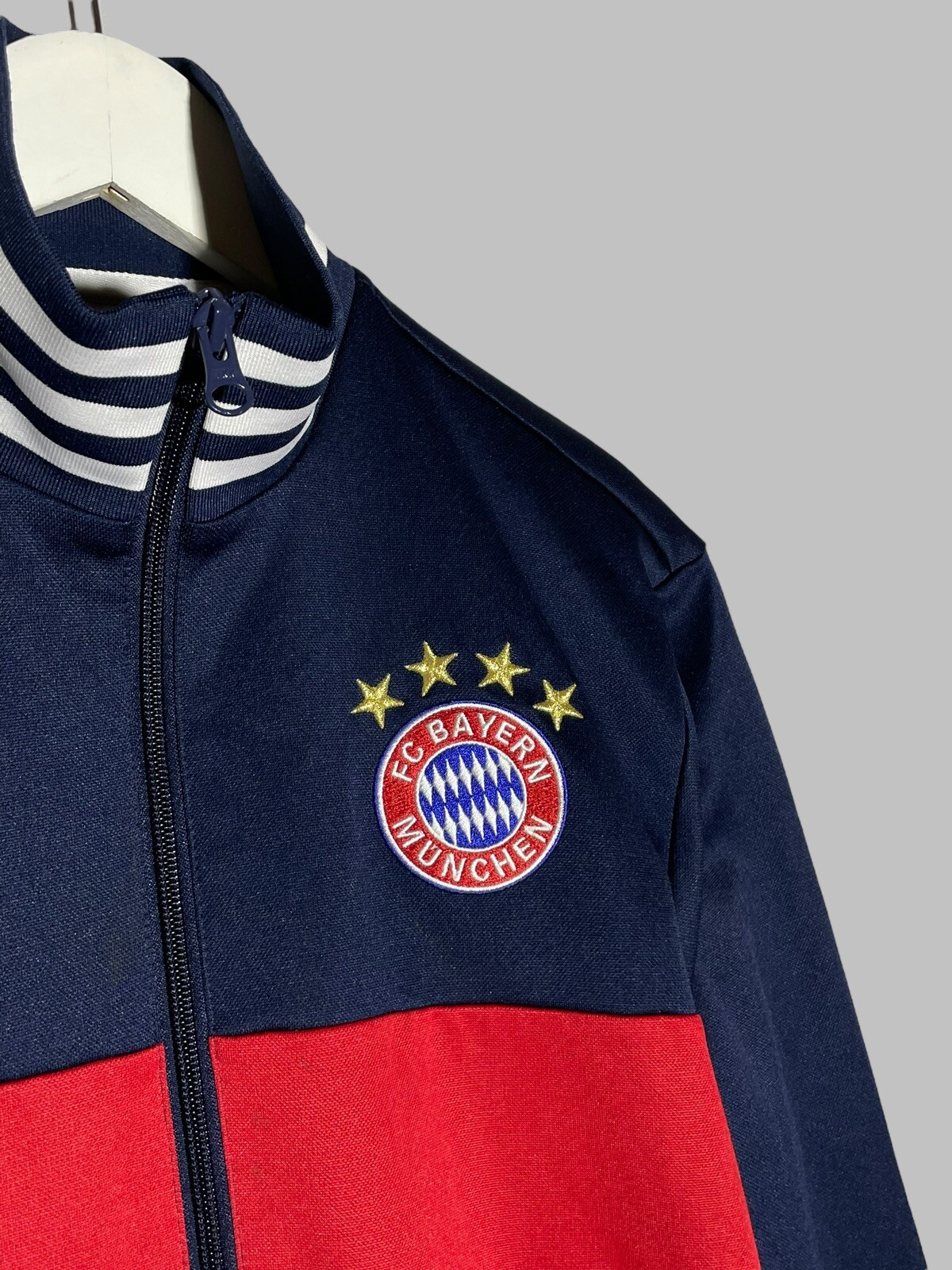 Bayern Munich Adidas 2017 3 Stripes Football  Track Top Full Zip Jacket thumbnail 4
