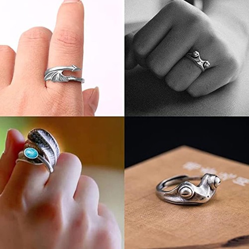 Bohemian Snake Rings Set Open Stacking Jewelry for Women Men Girls Pack of 16 - Picture 3 of 6