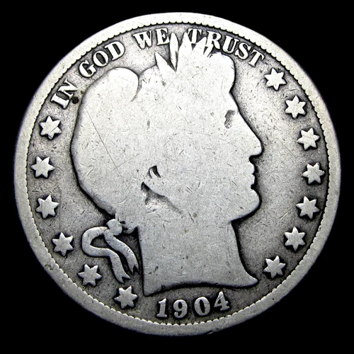 1904-S Barber Half Dollar Silver  ---- Nice Coin ---- #707N