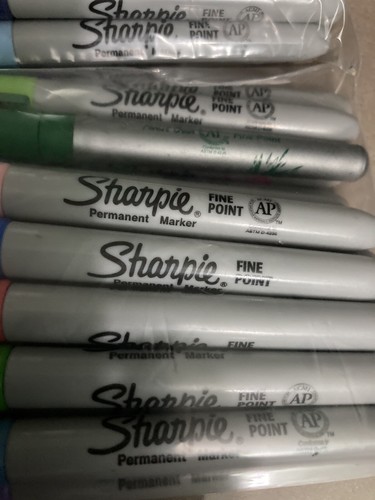 Pre-owned Sharpie Permanent Markers Fine Point 33 Count Assorted Color Pastel