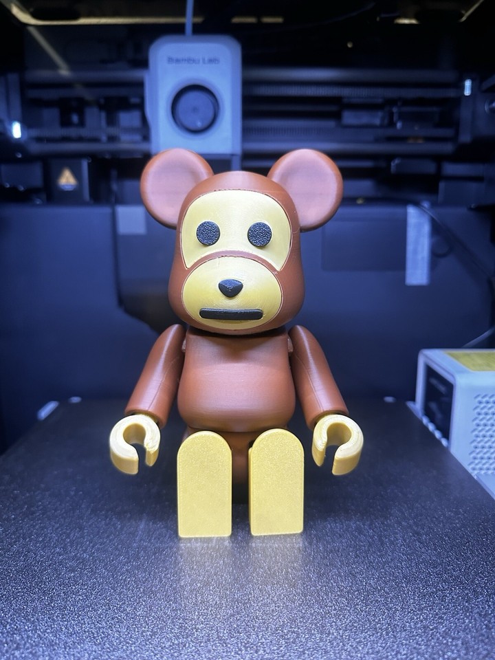 Bape X BearBrick 400% AAPE Monkey Decor Hypebeast Figurine A Bathing ...
