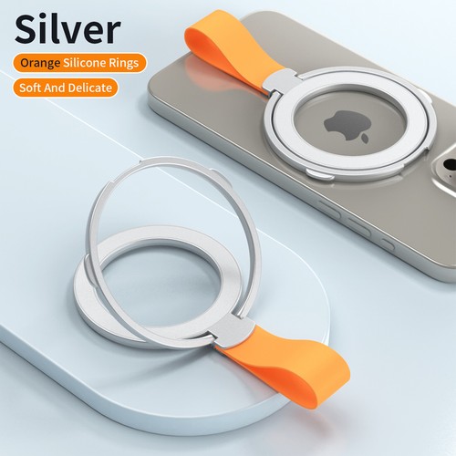 Magnetic Grip with Silicone Loop Mag Safe Phone Stand For iPhone 16 15 14 13 12 - 第 11/13 張圖片