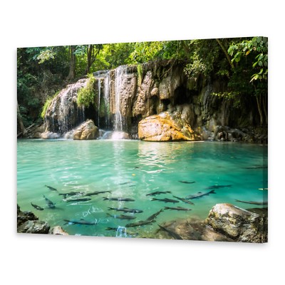 Leinwand-Bilder Wandbild Druck auf Canvas Kunstdruck Erawan Wasserfall