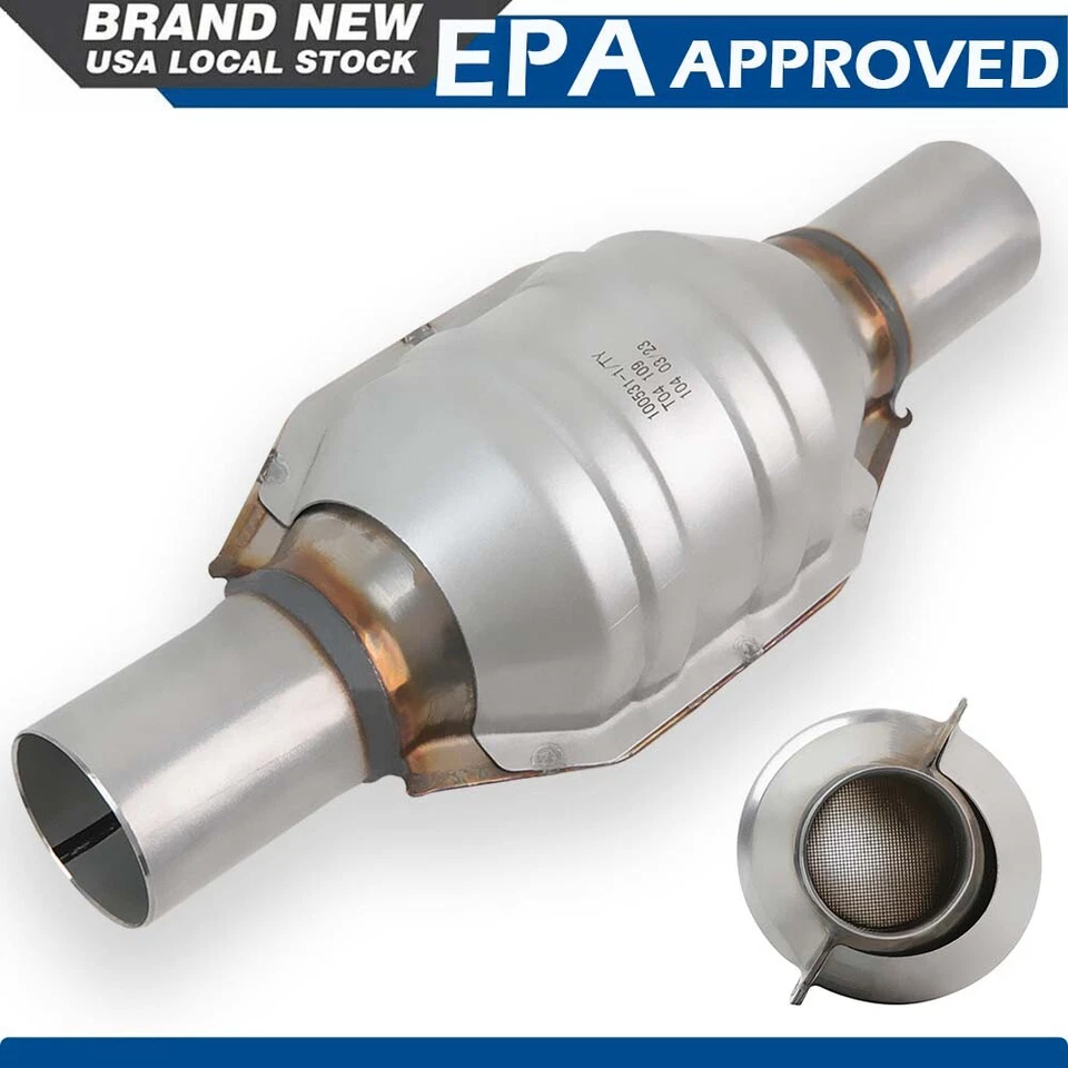 2" Inlet/Outlet Catalytic Converter Weld-on w/ Heat Shield For Mazda B2000 B2200 - Image 2 of 4
