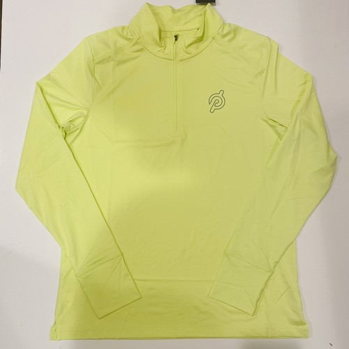 Maglietta Ploton ""Warm Up"" 1⁄4 cerniera Performance Sunny Lime, Nuova con etichette - Taglia media da uomo - Foto 6 di 17