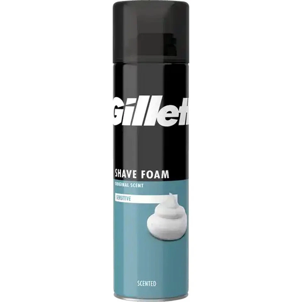 RASIERSCHAUM-GEL Gillette Rasierschaum Sensitive mit Komfort Gleit Formel 200ml