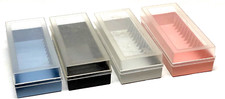 Lot of 4 Vintage 15 Cassette Tapes Storage Box Hard Plastic Multi-Color Cases