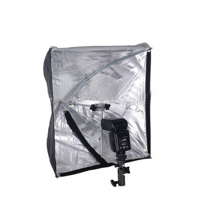NICEFOTO faltbare Softbox 45x45cm mit Blitzhalter für Systemblitz Kompaktblitz