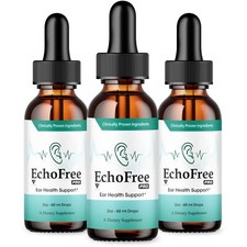 3 Packs EchoFree Pro Liquid Drops, Echo Free Advanced Tinnitus Support 6oz 