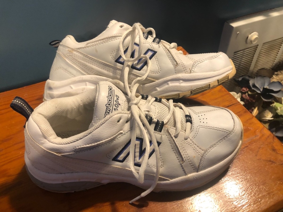 New Balance Womens 608 V3 White Running Shoes Lace Up