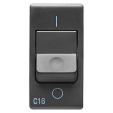 INTERRUTTORE MAGNETOTERMICO 1P+N 16A GEWISS SYSTEM BLACK GW21436