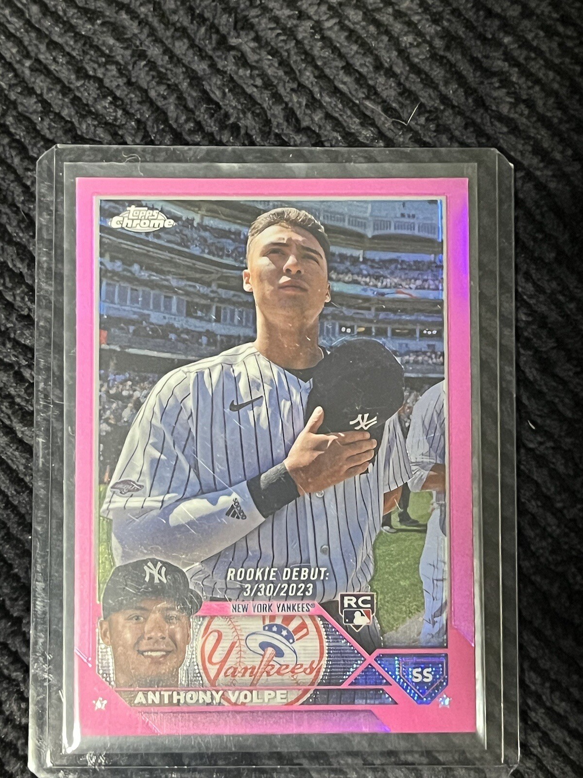 2023 Topps Chrome Update Anthony Volpe Pink Rookie Debut #USC35 Refractor