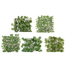 Retractable Garden Fence with Artificial Leaves  Edging Border Panel