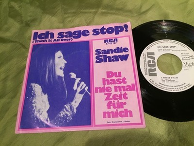 SANDIE SHAW Ich Sage Stop!/Du Hast Nie Mal Zeit Für Mich RCA 1969 GERMAN PROMO