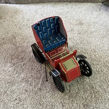 Vintage Japanese Modern Toys Tin Lever Litho Lever Action Car, Working