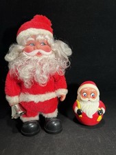 Vintage Bell Ringing Walking 10" Santa Claus Battery Operated Roly Santa Toy